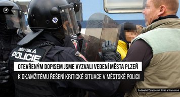 Piráti otevřeným dopisem vyzývají vedení města Plzně k řešení kritické situace v Městské policii Plzeň