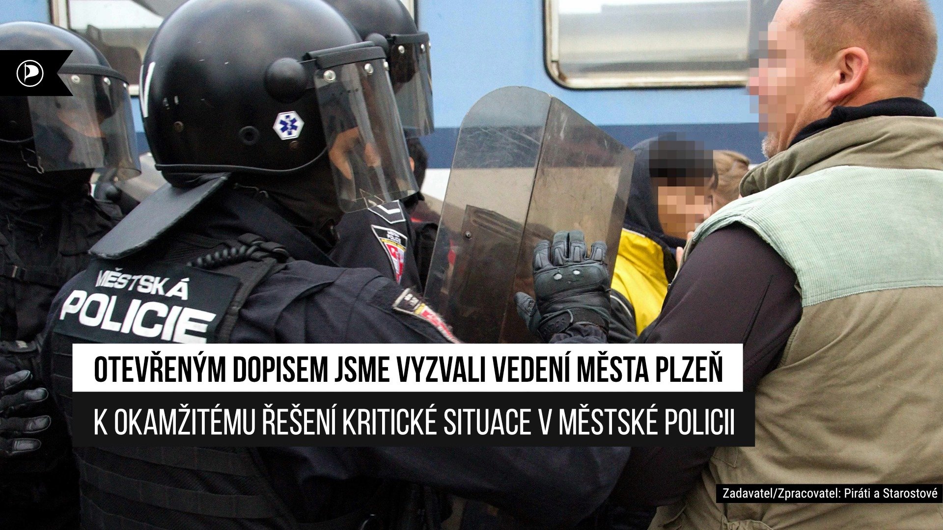 Piráti otevřeným dopisem vyzývají vedení města Plzně k řešení kritické situace v Městské policii Plzeň